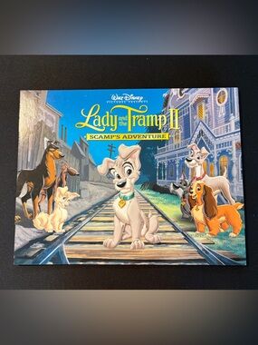 4 Disney Lady and the Tramp II Scamp Lithographs— Blue and Yellow Accents